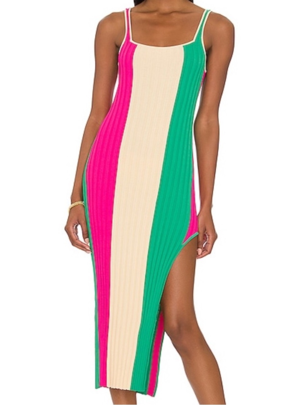 PQ Swim Piper Slit Colorblock Midi Dress Women Size XS/S
